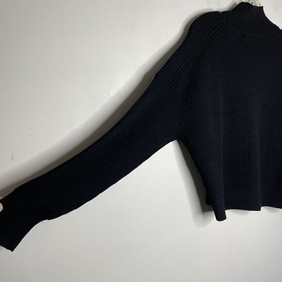 J.CREW Sweater Womens Medium Ribbed Turtleneck Pullover NEW Black BV348 - Picture 5 of 9